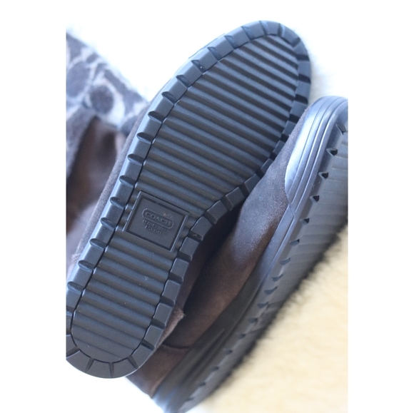 Coach | C signature wool & suede winter boots EUC - Picture 2 of 8